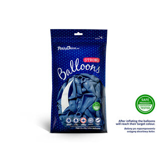 Strong Balloons 50 Ballonnen Metallic Blue - 27 cm
