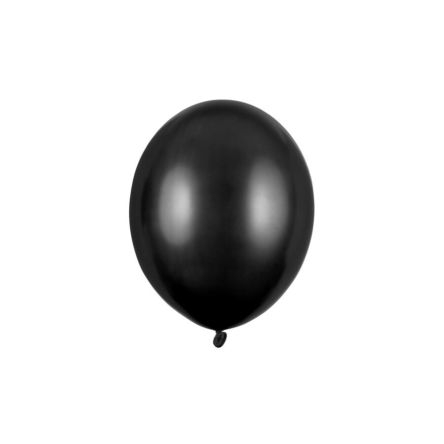 50 Ballonnen Metallic Black - 27 cm-2