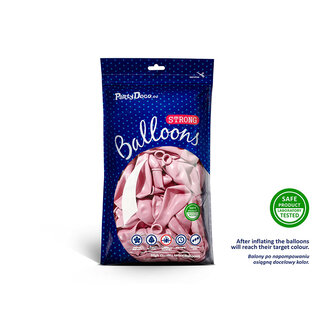Strong Balloons 100 Ballonnen Metallic Licht Roze - 27 cm