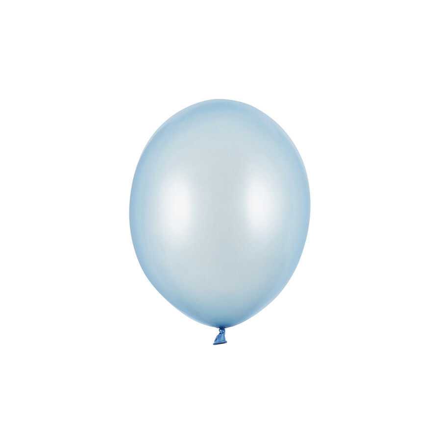 100 Ballonnen Metallic Baby Blue - 27 cm-2