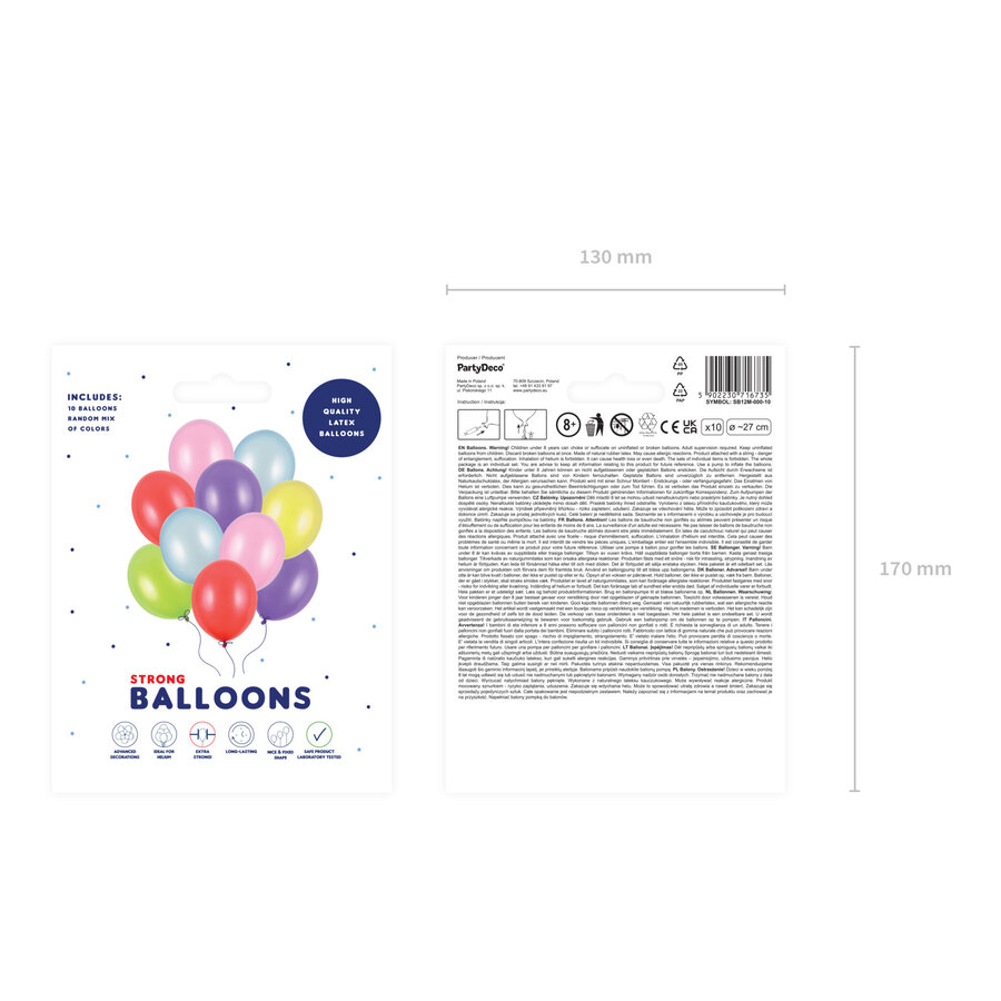 10 Ballonnen Metallic Mix - 27 cm-2