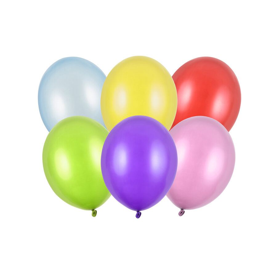 10 Ballonnen Metallic Mix - 27 cm-1