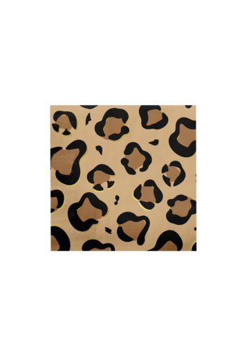 Servetten Leopard - 33x33cm - 16 stuks 