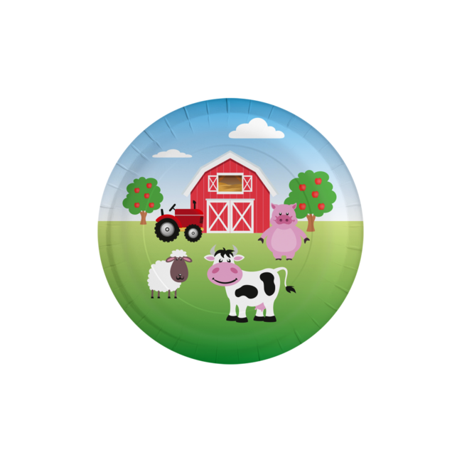 Bordjes Farm - 23cm  - 8 stuks