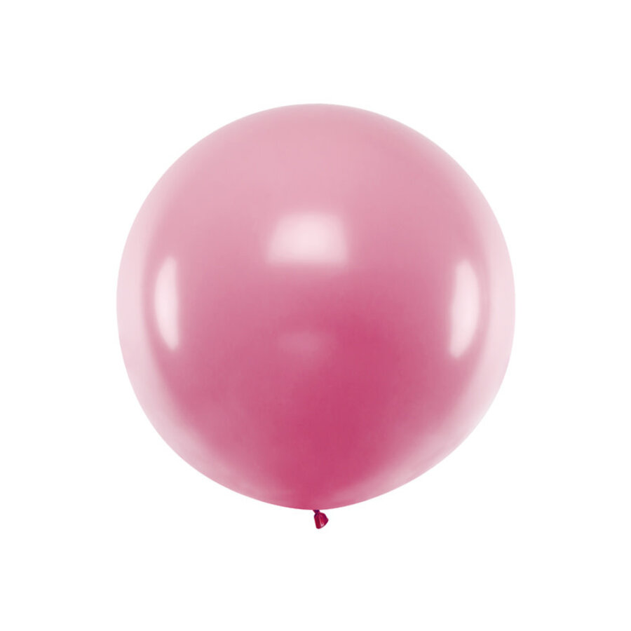 Mega Ballon Metallic Pink - 1 mtr - 1 stuk-1
