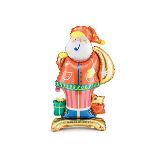 Staande Folieballon Santa - 63 x 106 cm