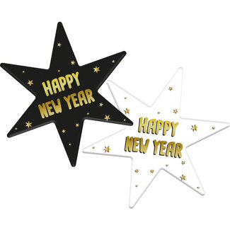 PartyDeco Happy New Year - Onderzetters - 6st