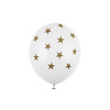 Strong Balloons Heliumballon Wit - Gouden Sterren - 30 cm