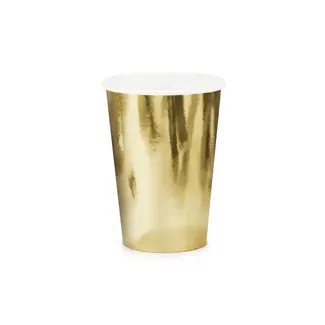 PartyDeco Bekertjes Sparkling Goud