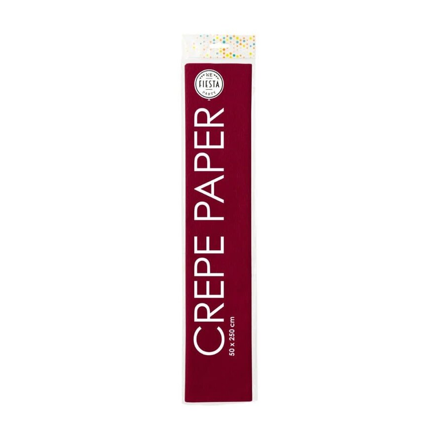 Crepe Papier - Bordeaux Rood - 250x50cm-1