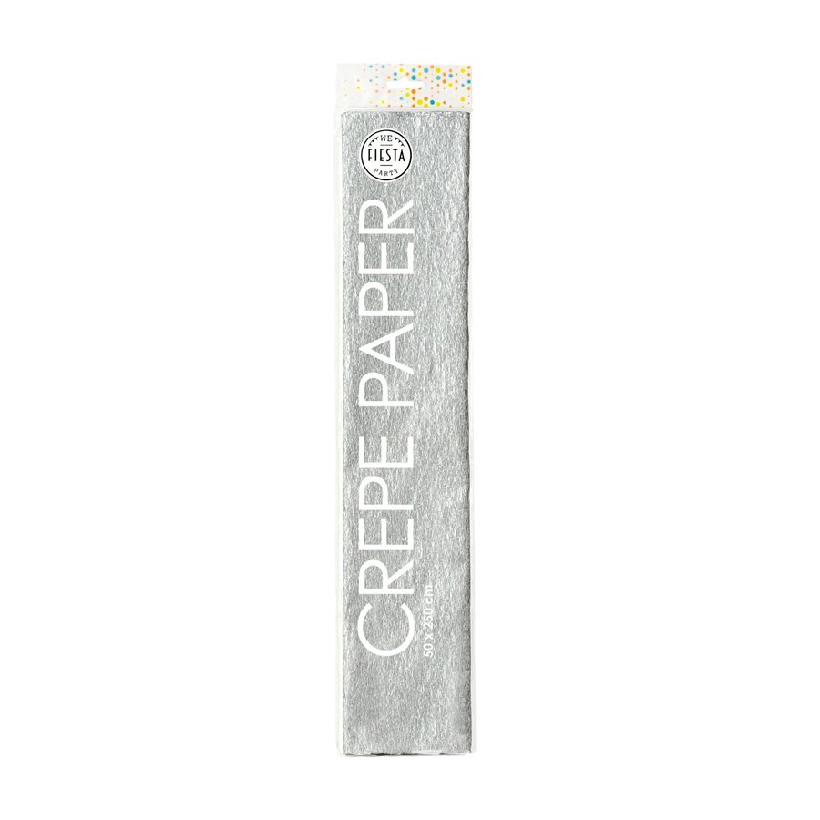 Crepe Papier - Zilver - 250x50cm-2
