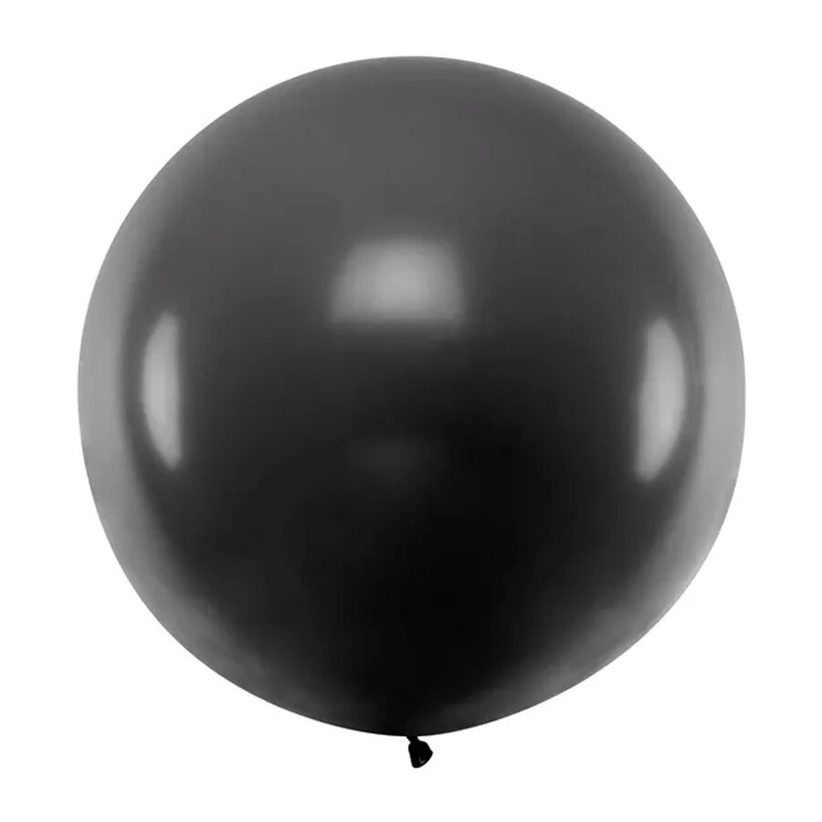 Mega Ballon Pastel Black - 1 mtr - 1 stuk-1