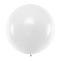 Mega Ballon Pastel Pure White - 1 mtr - 1 stuk