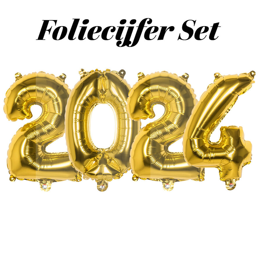 Folie Cijfer Set 2024 - Goud - 36 cm-1