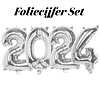 Folie Cijfer Set 2024 - Zilver - 36 cm