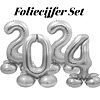 Folatex Complete set Folie cijfers 2024 - Zilver - Lucht vulling