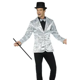 Smiffy's Glitter Jasje - Zilver