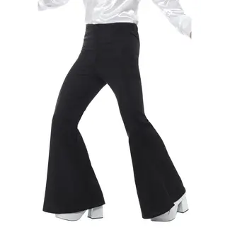 Smiffy's 60's / 70's Flared Trousers Black