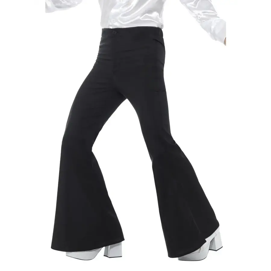 60's / 70's Flared Trousers Black-1