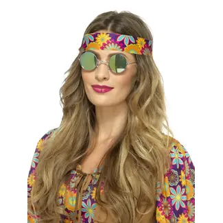 Smiffy's Bril Hippie Mirror Glazen