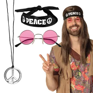Boland Set Peace - hoofdband, bril & ketting