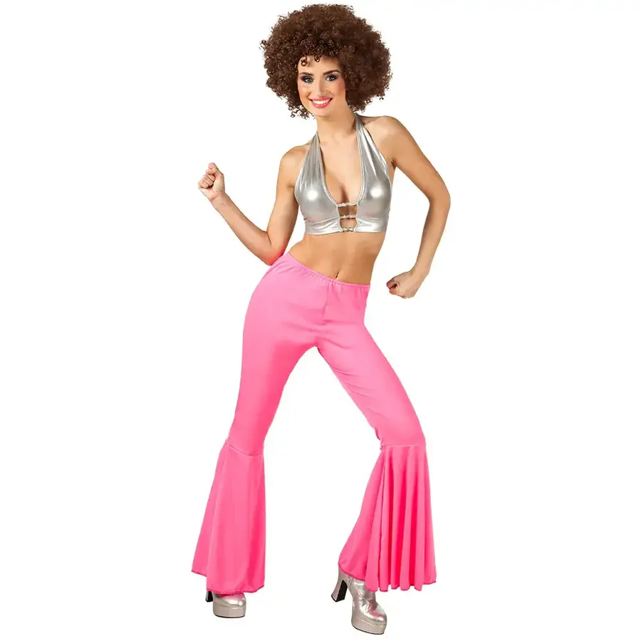 Disco Broek Dames - Hot Pink-1