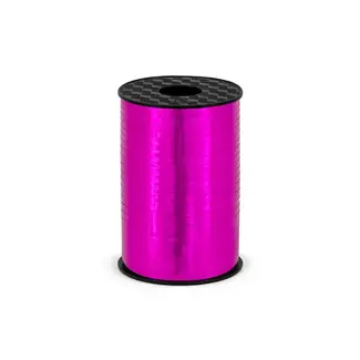 PartyDeco Rol Lint Metallic - Hot Pink - 5 mm x 500 mtr