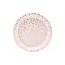 Bordjes Roze Dots Gold  - 18cm - 6 stuks