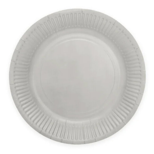 Gebaksbordjes Zilver - 18 cm - 8 stuks