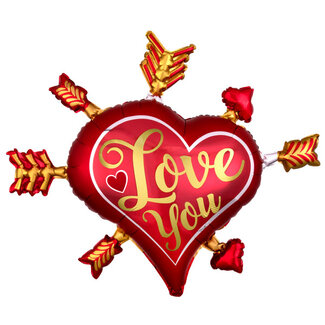 Anagram Folieballon Jumbo Love You Arrows - 86x71cm