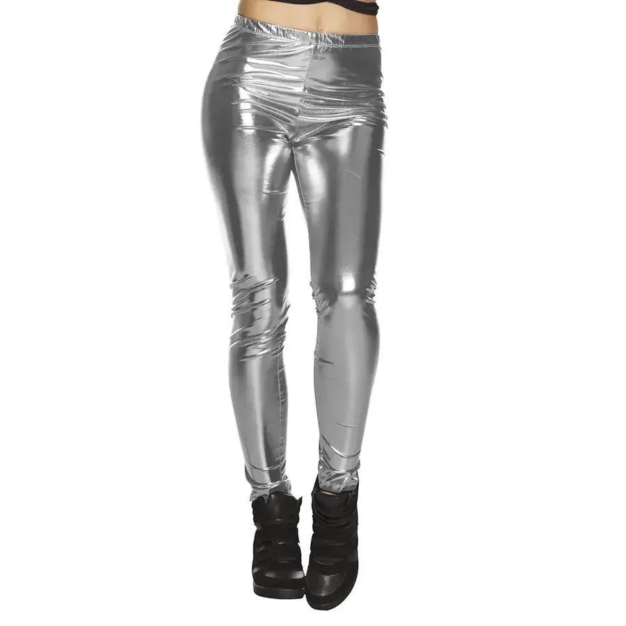 Disco Legging Zilver-1