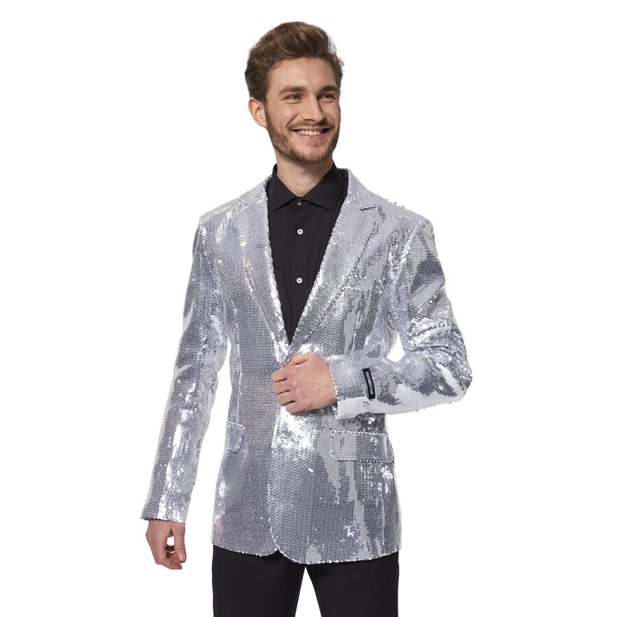 Suitmeister Men's Blazer - Sequins Silver-1