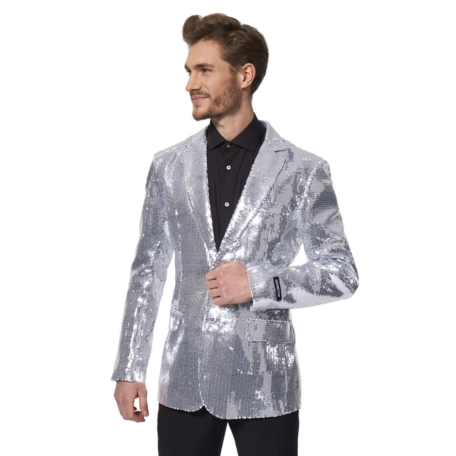 Suitmeister Men's Blazer - Sequins Silver-2