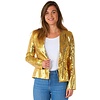 Suitmeister Suitmeister Women's Blazer Sequins Gold