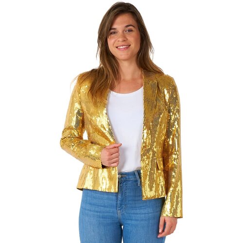 Suitmeister Women's Blazer Sequins Gold 