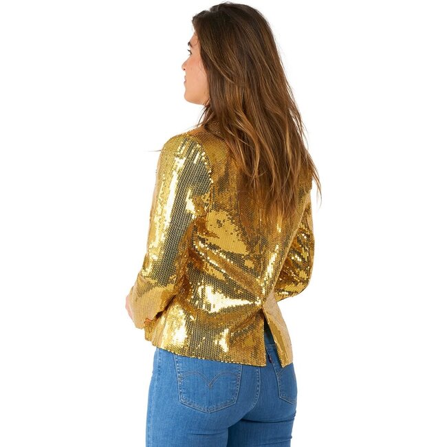 Suitmeister Women's Blazer Sequins Gold