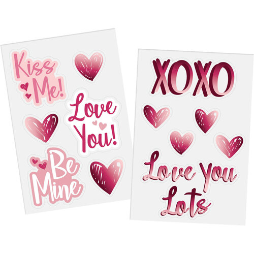 Raamstickers - Ombre Love - 12 stuks 