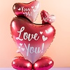 Folat Staande Folieballon - Ombre Love - 3 harten