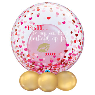 Qualatex Bedrukte Ballon - Psstttt... Ik ben een beetje verliefd op jou