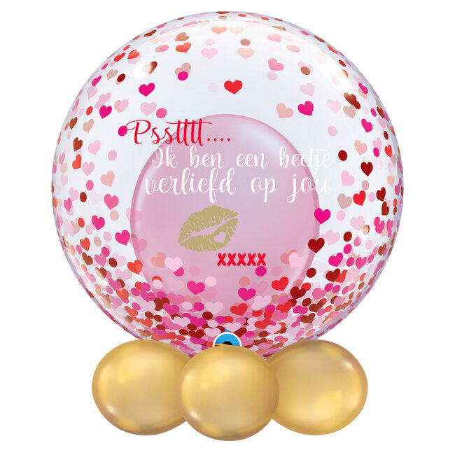 Bedrukte Ballon - Psstttt... Ik ben een beetje verliefd op jou
