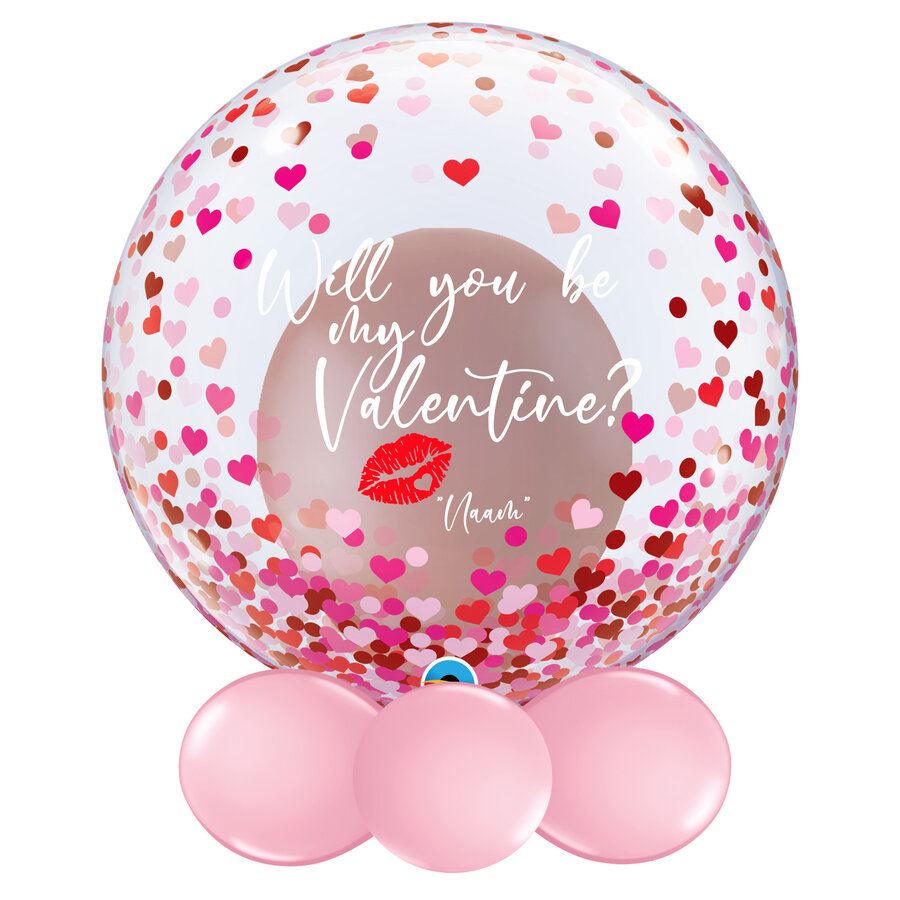 Bedrukte Ballon - Will You Be My Valentine?-1
