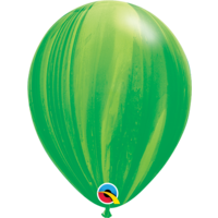 Heliumballon Green Rainbow Marmer (28cm)