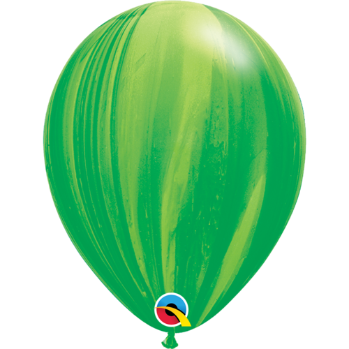Heliumballon Green Rainbow Marmer (28cm) 