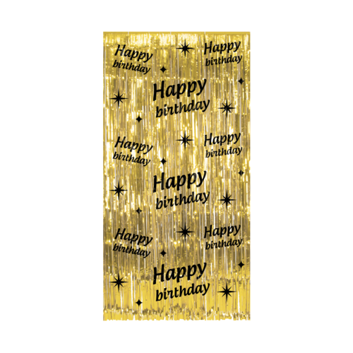 Classy Party Curtain - Happy Birthday - 1x2 mtr 