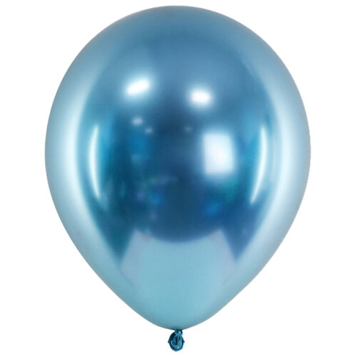 Ballonnen Chrome Blauw - 33cm - 10 stuks 