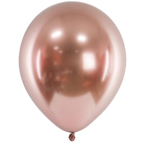 Ballonnen Chrome Rosé gold - 33cm - 10 stuks 