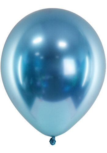 Ballonnen Chrome Blauw - 33cm - 50 stuks 