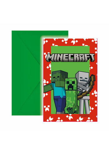 Uitnodigingen Minecraft 