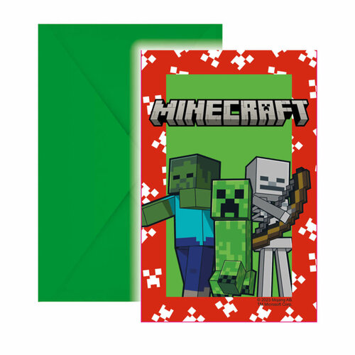 Uitnodigingen Minecraft 