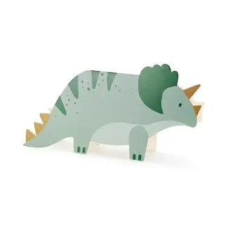 PartyDeco Uitnodigingen Triceratops Dinosaurus - 6st - 18,5 x 9,4 cm